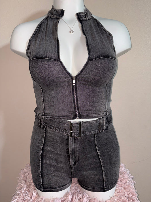 Jean Short Set
